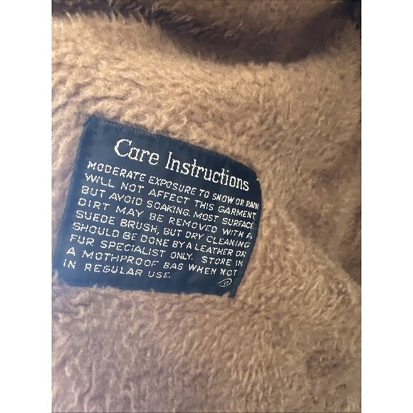 Robert Lewis 70s Shearling Suede Coat Men’s Large 44 Hippie Boho Western Jacket - Picture 13 of 13